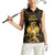 Haitian Negre Marron 1804 Women Sleeveless Polo Shirt Gold Polynesian Pattern - Wonder Print Shop