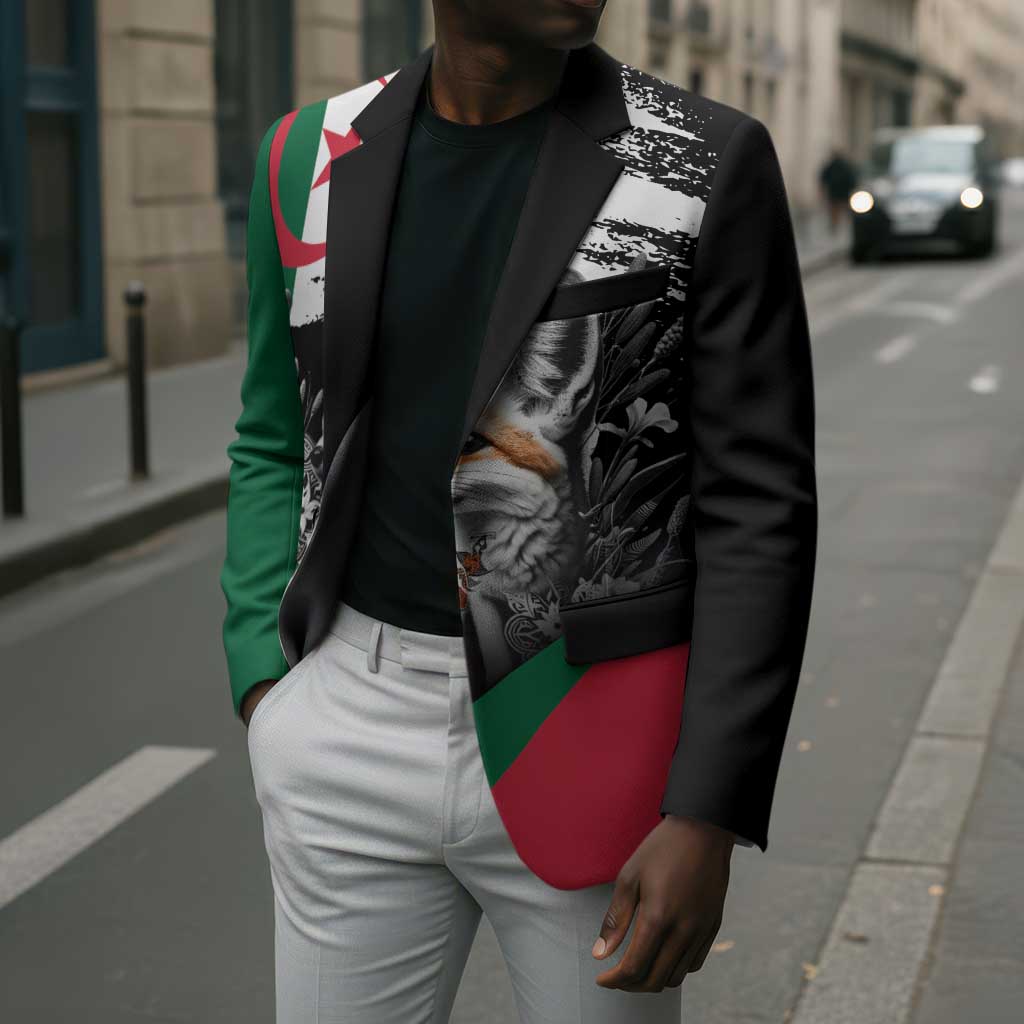 Personalized Algeria Blazer Algerian Flag With a Fennec Fox - Wonder Print Shop