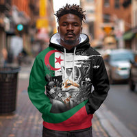 Personalized Algeria Hoodie Algerian Flag With a Fennec Fox - Wonder Print Shop