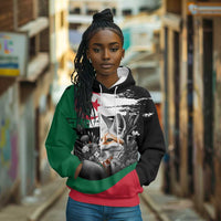 Personalized Algeria Hoodie Algerian Flag With a Fennec Fox - Wonder Print Shop