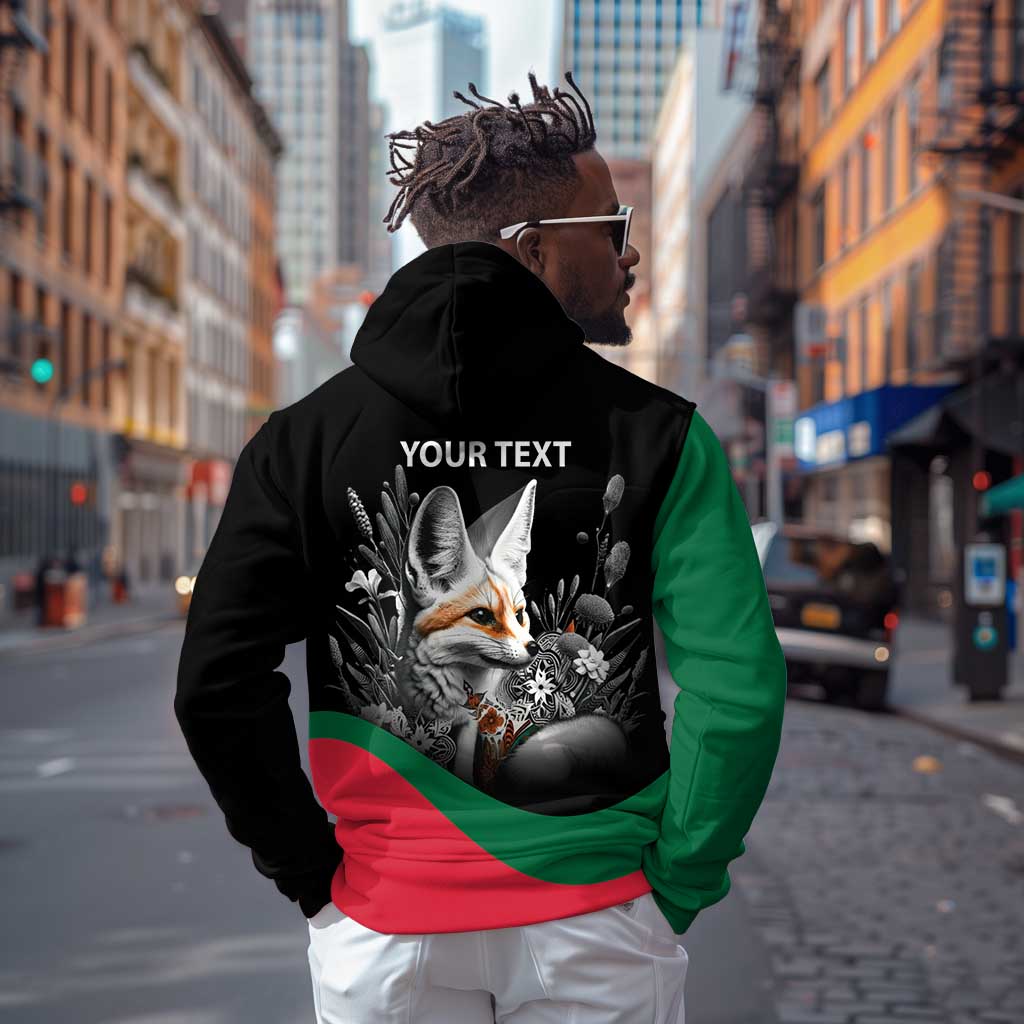 Personalized Algeria Hoodie Algerian Flag With a Fennec Fox - Wonder Print Shop