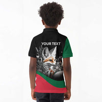 Personalized Algeria Kid Polo Shirt Algerian Flag With a Fennec Fox LT9