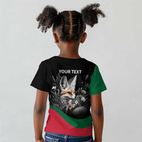Personalized Algeria Kid T shirt Algerian Flag With a Fennec Fox LT9