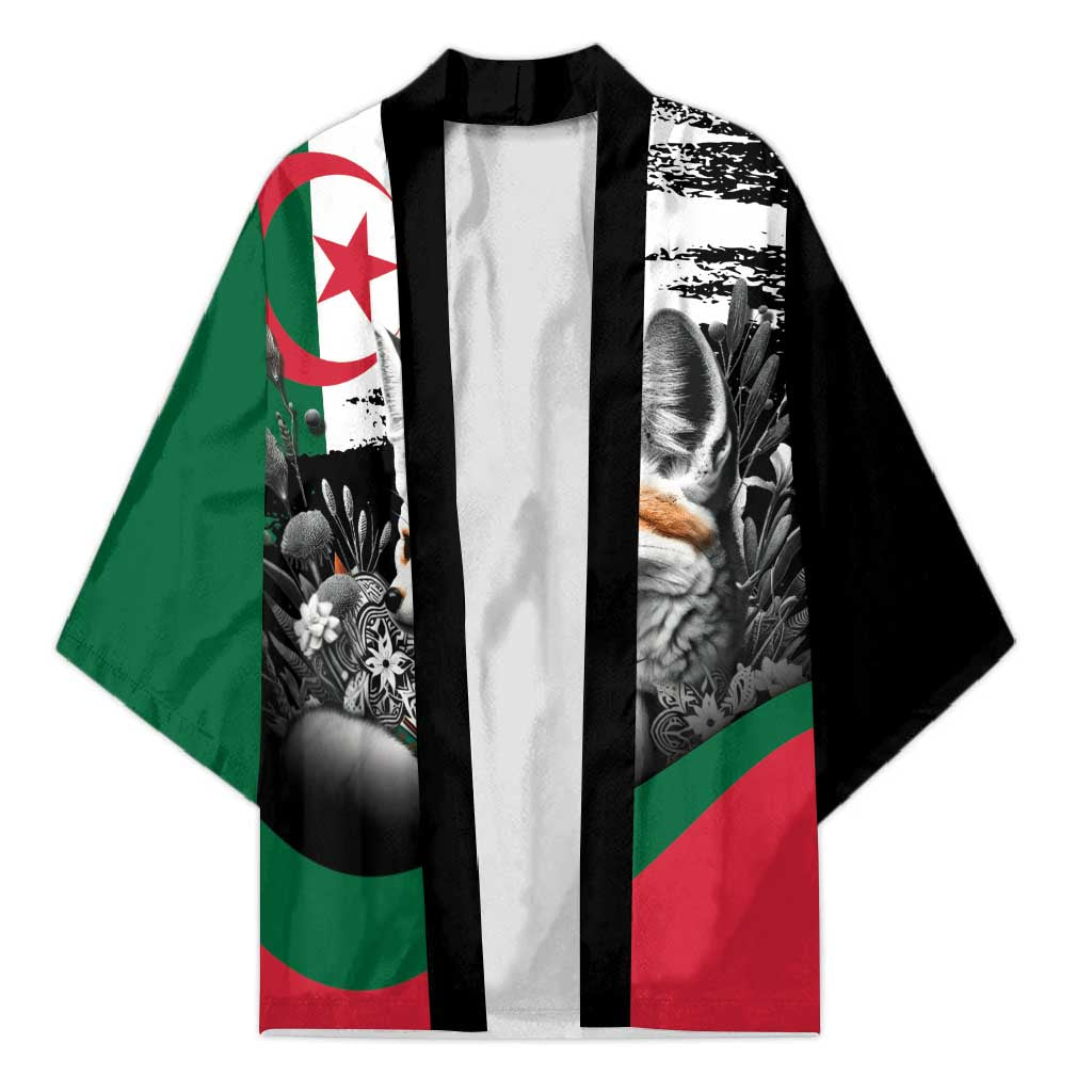 Personalized Algeria Kimono Algerian Flag With a Fennec Fox - Wonder Print Shop