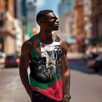 Personalized Algeria Men Tank Top Algerian Flag With a Fennec Fox - Wonder Print Shop