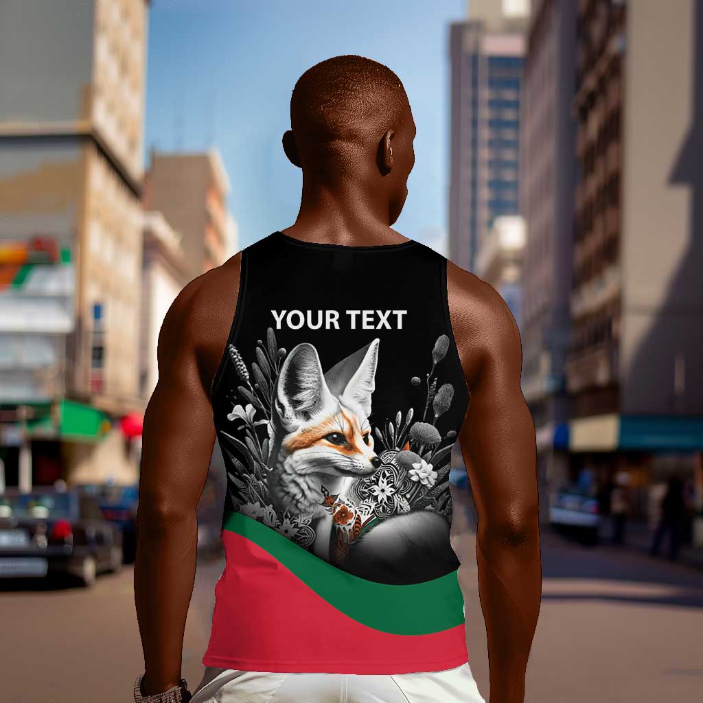 Personalized Algeria Men Tank Top Algerian Flag With a Fennec Fox - Wonder Print Shop
