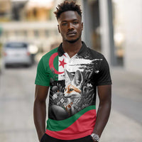 Personalized Algeria Polo Shirt Algerian Flag With a Fennec Fox LT9