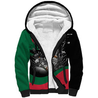 Personalized Algeria Sherpa Hoodie Algerian Flag With a Fennec Fox - Wonder Print Shop