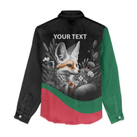 Personalized Algeria Women Casual Shirt Algerian Flag With a Fennec Fox - Wonder Print Shop