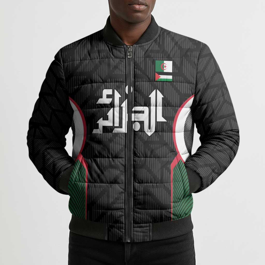 Custom Football Algeria Palestine Bomber Puffer Jacket Special Edition 2023-2024 - Wonder Print Shop