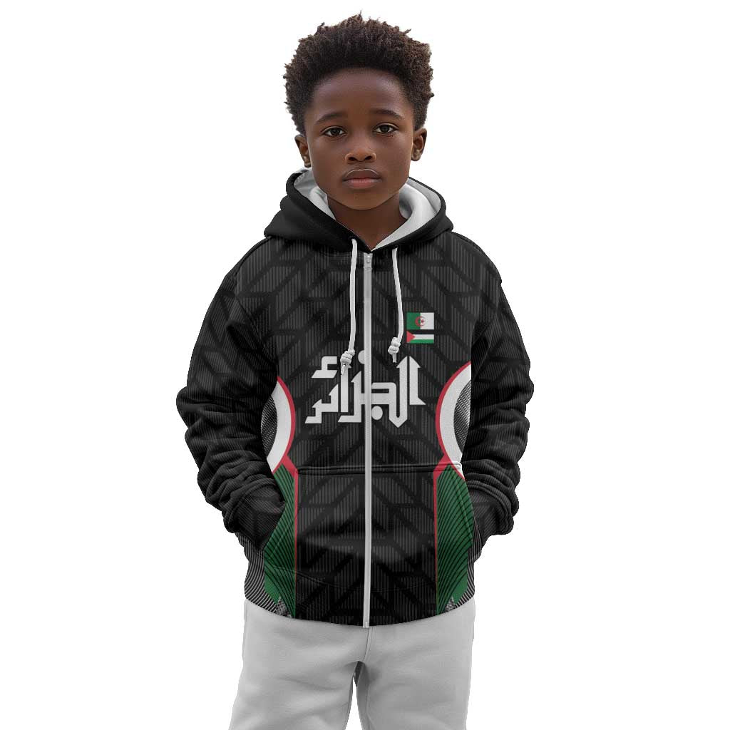 Custom Football Algeria Palestine Kid Hoodie Special Edition 2023-2024 - Wonder Print Shop