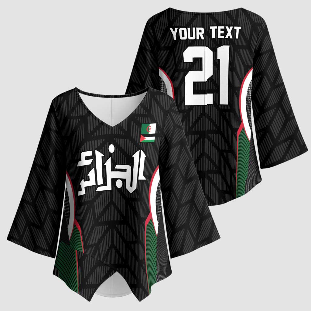 Custom Football Algeria Palestine Kimono Sleeve Blouse Special Edition 2023-2024 - Wonder Print Shop