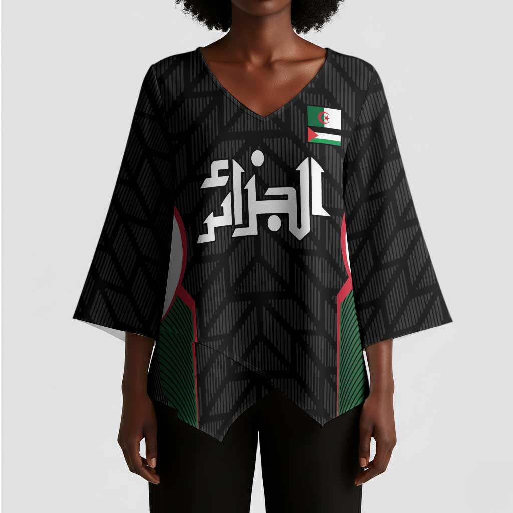 Custom Football Algeria Palestine Kimono Sleeve Blouse Special Edition 2023-2024 - Wonder Print Shop