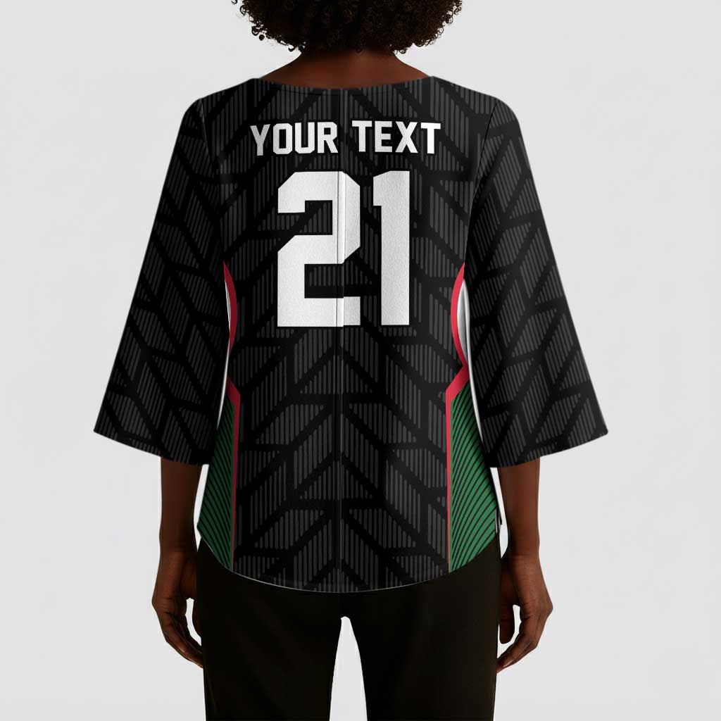 Custom Football Algeria Palestine Kimono Sleeve Blouse Special Edition 2023-2024 - Wonder Print Shop