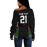 Custom Football Algeria Palestine Off Shoulder Sweater Special Edition 2023-2024 - Wonder Print Shop