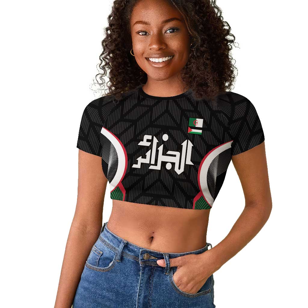 Custom Football Algeria Palestine Raglan Cropped T shirt Special Edition 2023-2024 LT9