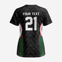 Custom Football Algeria Palestine Scrub Top Special Edition 2023-2024 - Wonder Print Shop