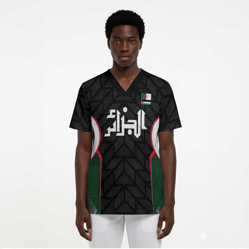 Custom Football Algeria Palestine Scrub Top Special Edition 2023-2024 - Wonder Print Shop
