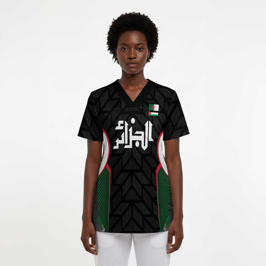 Custom Football Algeria Palestine Scrub Top Special Edition 2023-2024 - Wonder Print Shop