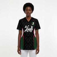 Custom Football Algeria Palestine Scrub Top Special Edition 2023-2024 - Wonder Print Shop