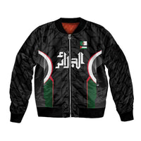 Custom Football Algeria Palestine Sleeve Zip Bomber Jacket Special Edition 2023-2024 - Wonder Print Shop