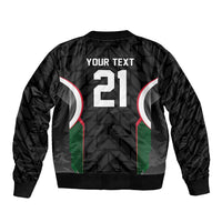 Custom Football Algeria Palestine Sleeve Zip Bomber Jacket Special Edition 2023-2024 - Wonder Print Shop