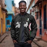 Custom Football Algeria Palestine Sleeve Zip Bomber Jacket Special Edition 2023-2024 - Wonder Print Shop