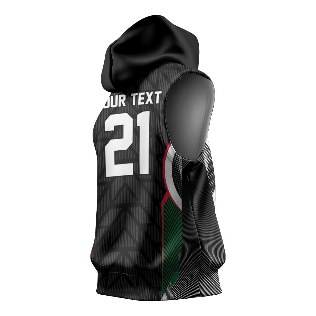 Custom Football Algeria Palestine Sleeveless Hoodie Special Edition 2023-2024 - Wonder Print Shop