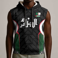 Custom Football Algeria Palestine Sleeveless Hoodie Special Edition 2023-2024 - Wonder Print Shop