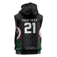 Custom Football Algeria Palestine Sleeveless Zip Hoodie Special Edition 2023-2024 - Wonder Print Shop