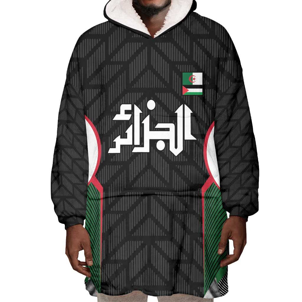Custom Football Algeria Palestine Wearable Blanket Hoodie Special Edition 2023-2024 - Wonder Print Shop