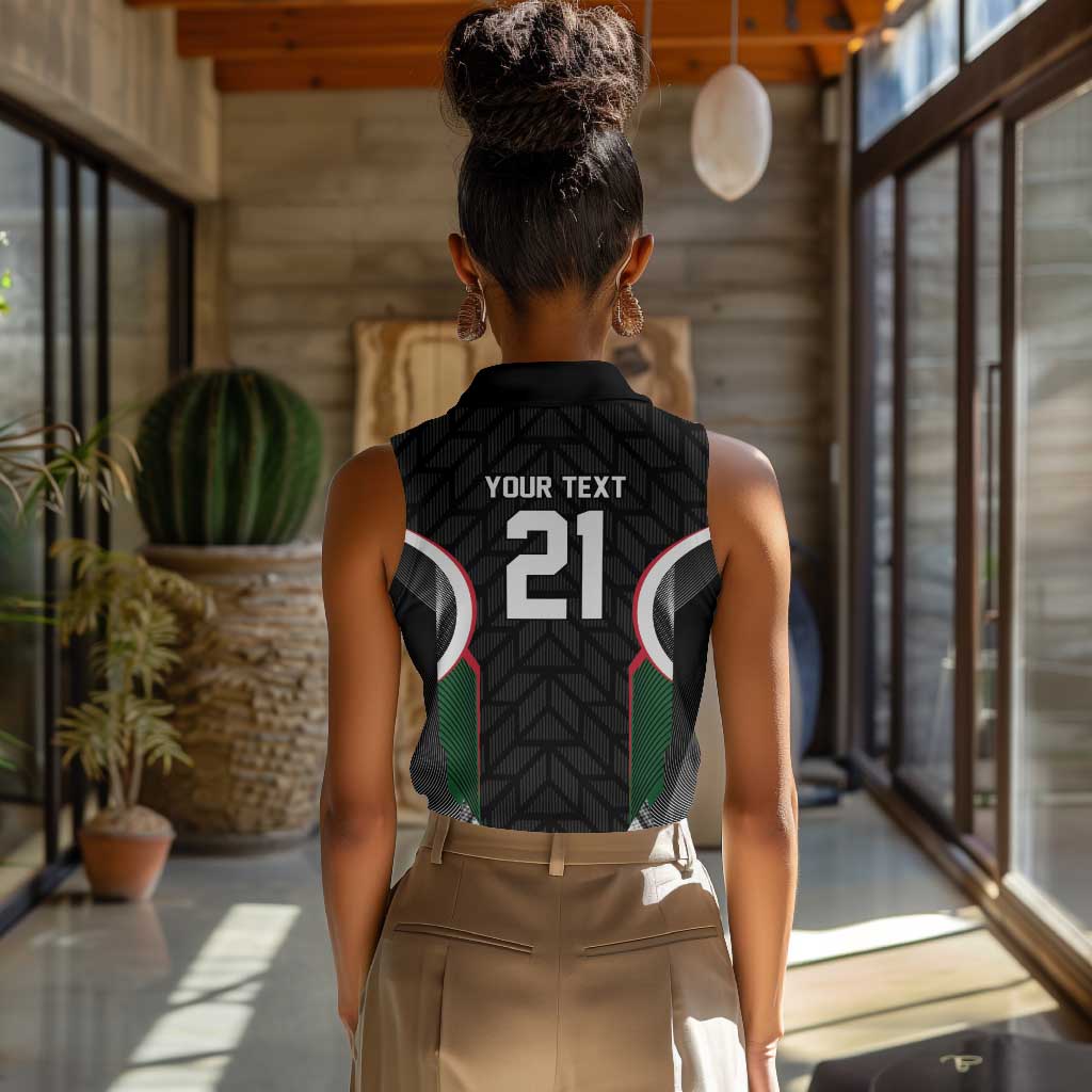 Custom Football Algeria Palestine Women Sleeveless Polo Shirt Special Edition 2023-2024 - Wonder Print Shop