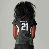 Custom Football Algeria Palestine Women V-Neck T-Shirt Special Edition 2023-2024 LT9
