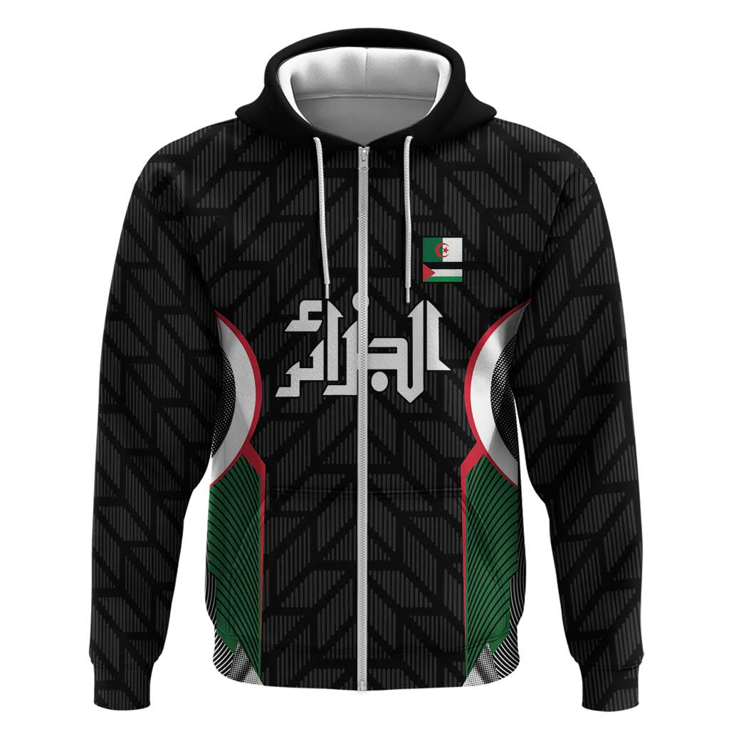 Custom Football Algeria Palestine Zip Hoodie Special Edition 2023-2024 - Wonder Print Shop