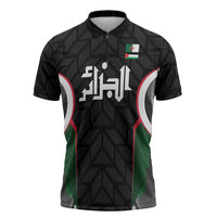 Custom Football Algeria Palestine Zipper Polo Shirt Special Edition 2023-2024 - Wonder Print Shop