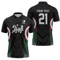 Custom Football Algeria Palestine Zipper Polo Shirt Special Edition 2023-2024 - Wonder Print Shop