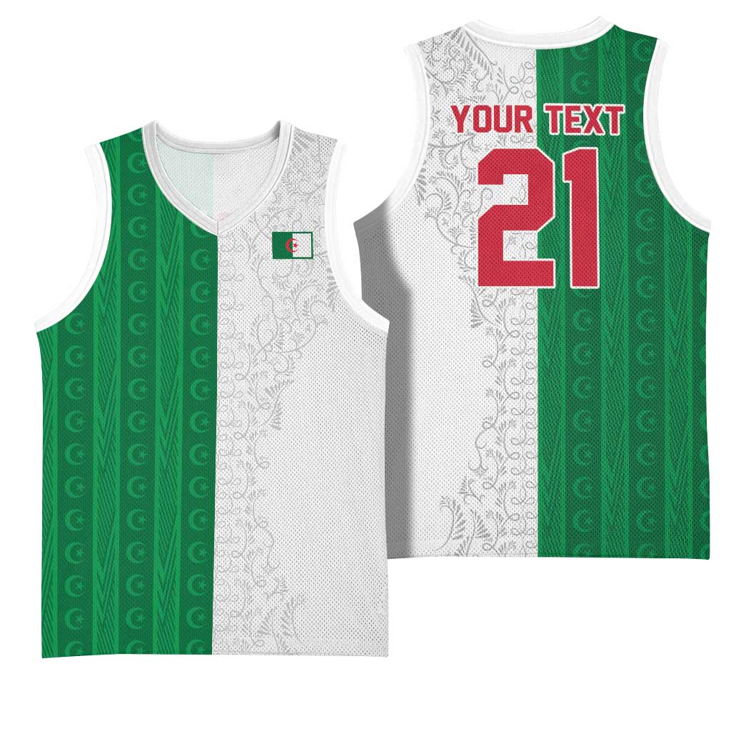 World Football 2026 Algeria Custom Basketball Jersey Algeria Culture Heritage - Wonder Print Shop