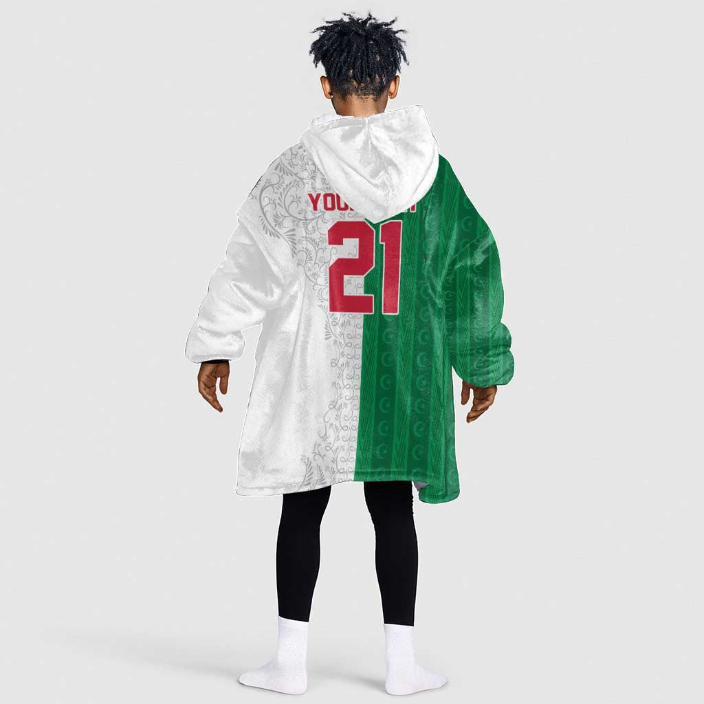 World Football 2026 Algeria Custom Kid Wearable Blanket Hoodie Algeria Culture Heritage - Wonder Print Shop