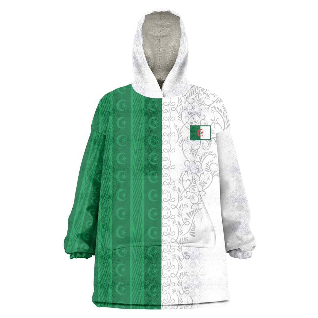 World Football 2026 Algeria Custom Kid Wearable Blanket Hoodie Algeria Culture Heritage - Wonder Print Shop