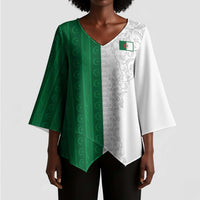 World Football 2026 Algeria Custom Kimono Sleeve Blouse Algeria Culture Heritage - Wonder Print Shop