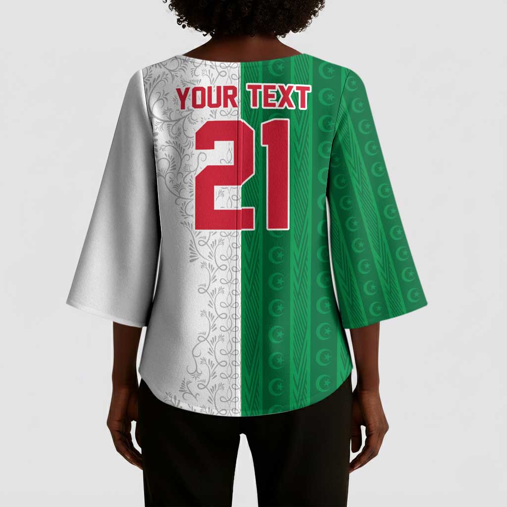 World Football 2026 Algeria Custom Kimono Sleeve Blouse Algeria Culture Heritage - Wonder Print Shop