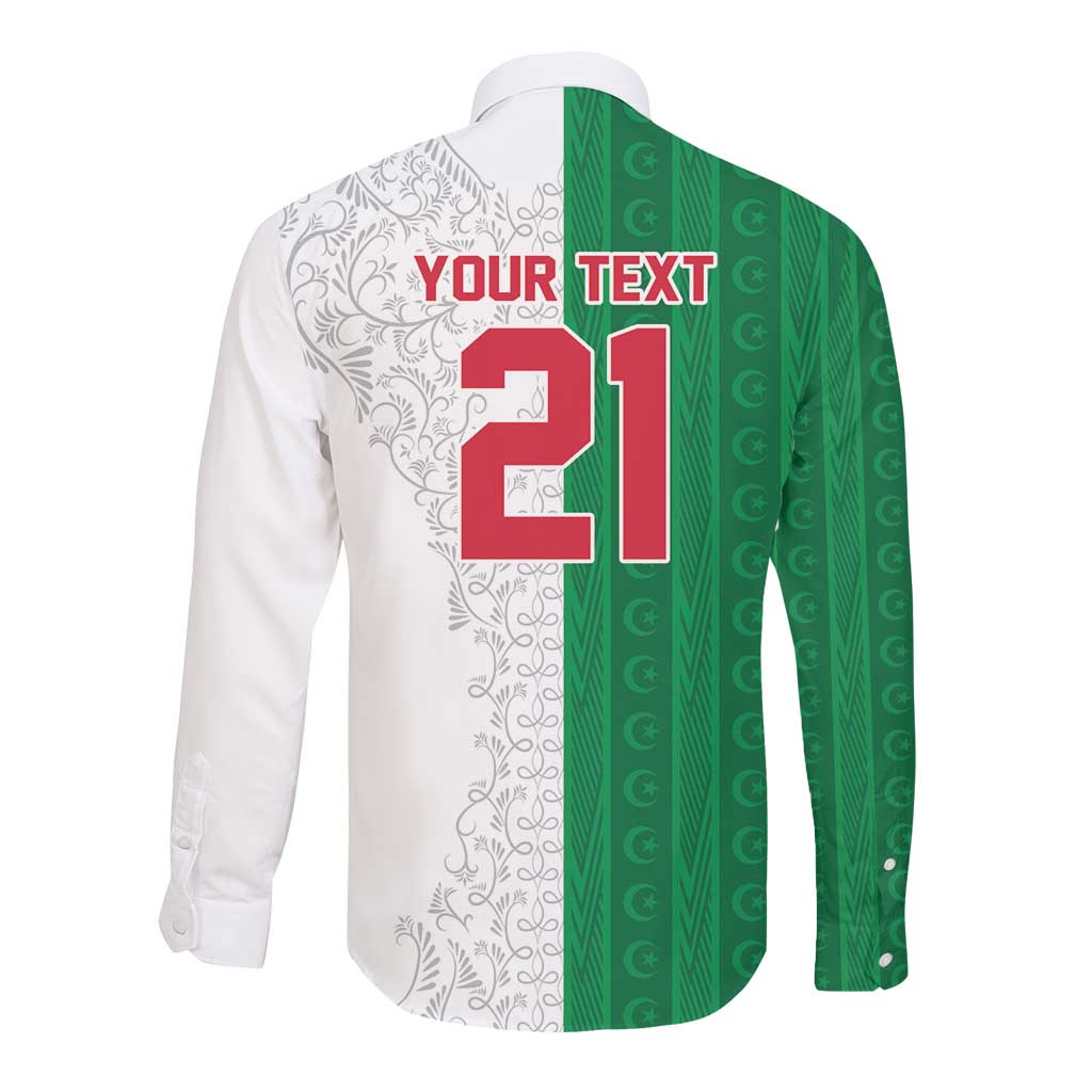 World Football 2026 Algeria Custom Long Sleeve Button Shirt Algeria Culture Heritage - Wonder Print Shop