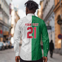 World Football 2026 Algeria Custom Long Sleeve Button Shirt Algeria Culture Heritage - Wonder Print Shop