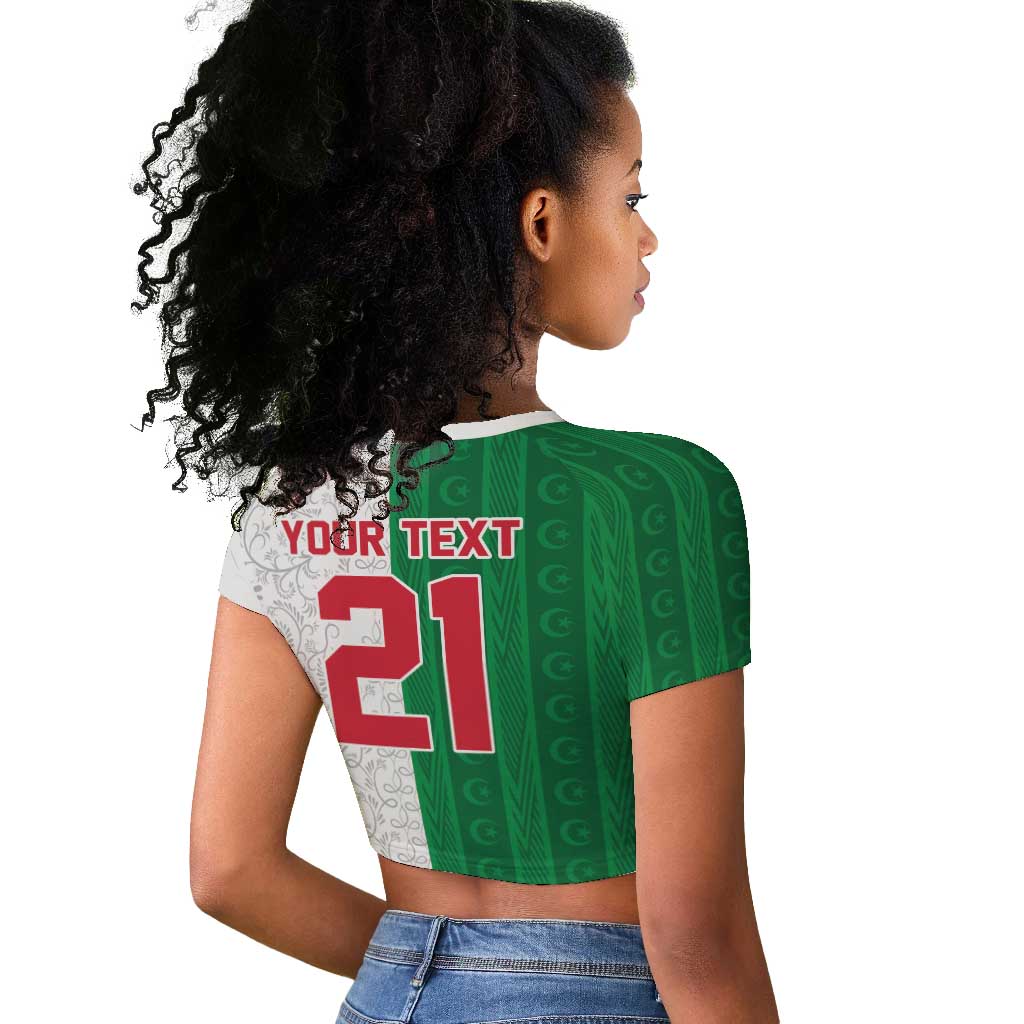 World Football 2026 Algeria Custom Raglan Cropped T shirt Algeria Culture Heritage LT9