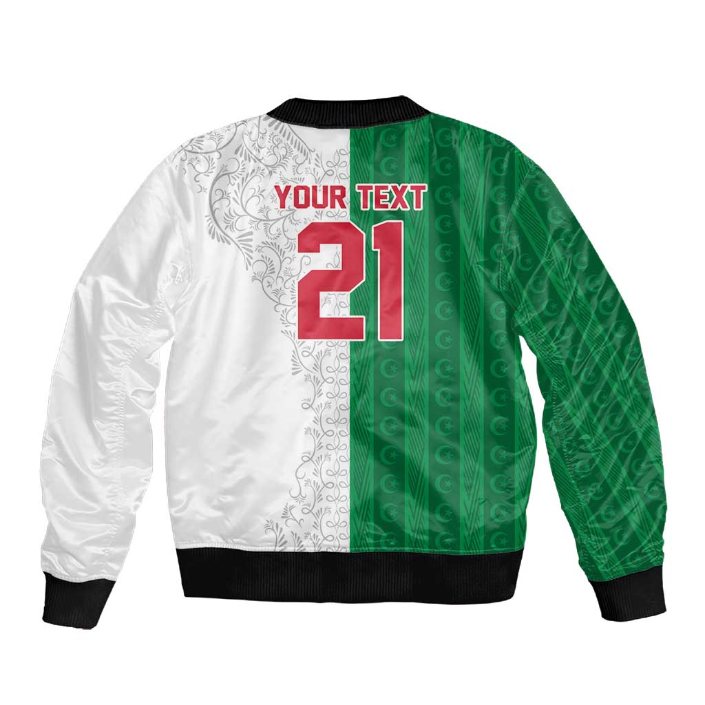 World Football 2026 Algeria Custom Sleeve Zip Bomber Jacket Algeria Culture Heritage - Wonder Print Shop