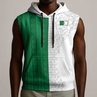 World Football 2026 Algeria Custom Sleeveless Hoodie Algeria Culture Heritage - Wonder Print Shop