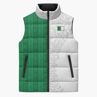 World Football 2026 Algeria Custom Sleeveless Puffer Jacket Algeria Culture Heritage - Wonder Print Shop