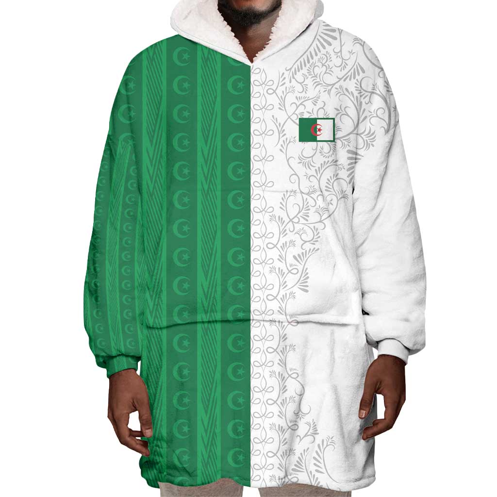 World Football 2026 Algeria Custom Wearable Blanket Hoodie Algeria Culture Heritage - Wonder Print Shop