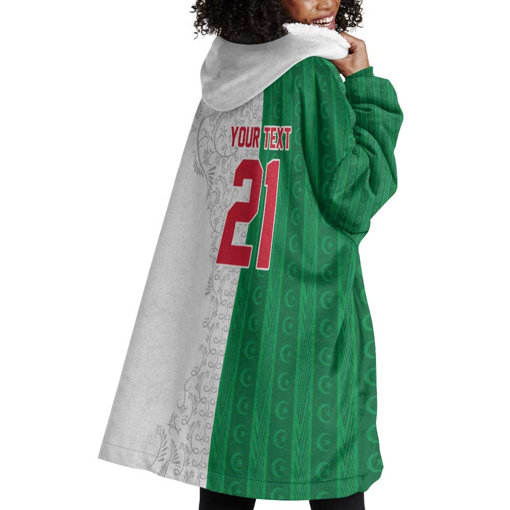 World Football 2026 Algeria Custom Wearable Blanket Hoodie Algeria Culture Heritage - Wonder Print Shop