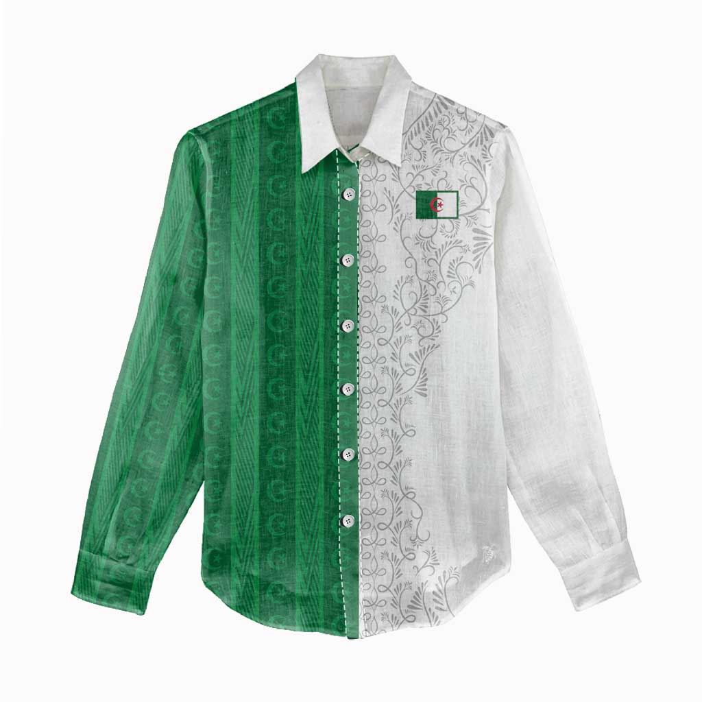 World Football 2026 Algeria Custom Women Casual Shirt Algeria Culture Heritage - Wonder Print Shop